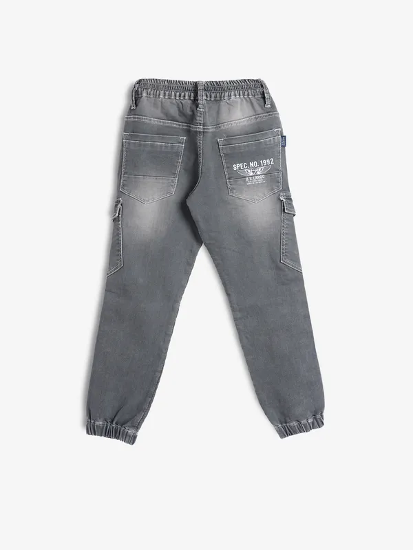 BAD BOYS grey washed cargo jeans