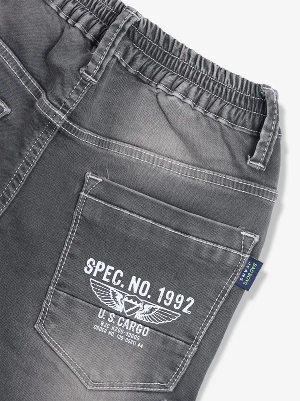 BAD BOYS grey washed cargo jeans