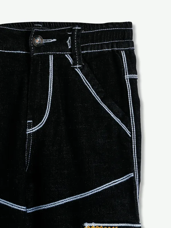 Bad Boys solid black cargo jeans