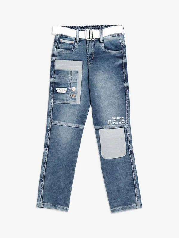 Bad Boys washed blue denim jeans