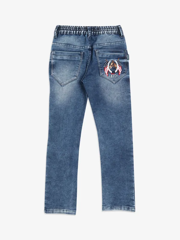 Bad Boys washed dark blue jeans
