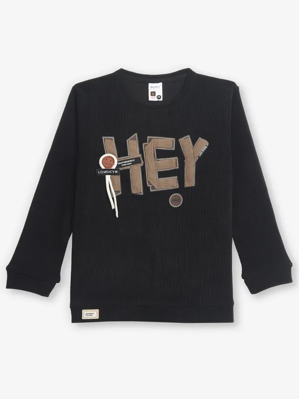 BAMBINI black knitted t-shirt