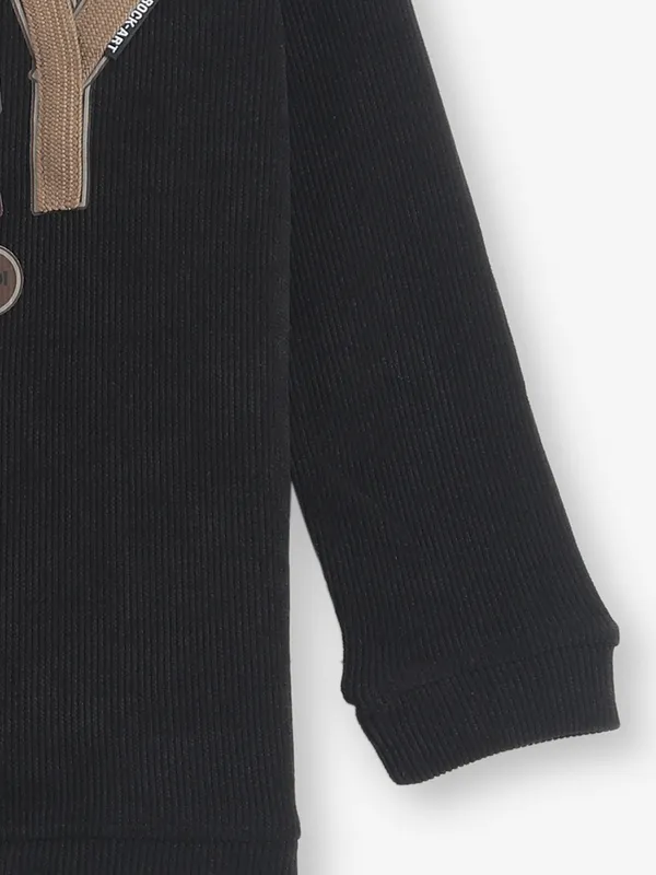 BAMBINI black knitted t-shirt