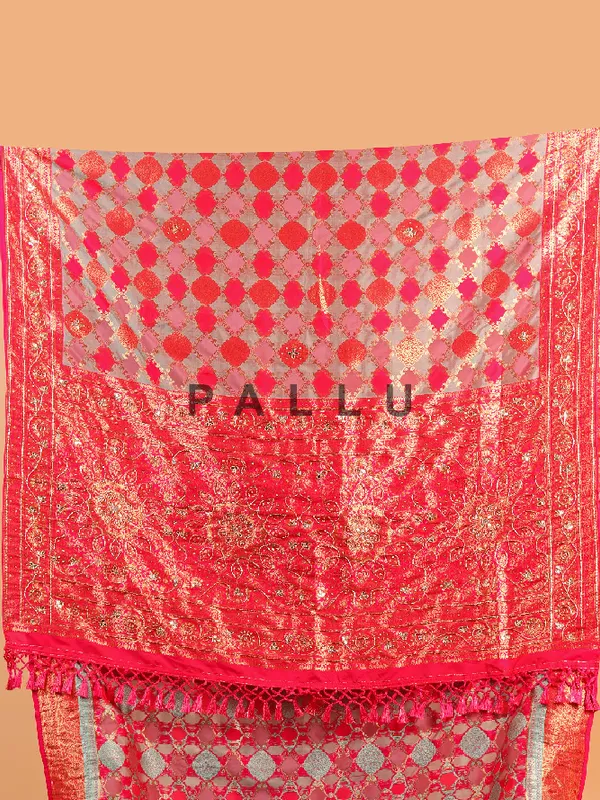 Banararsi silk red saree for wedding