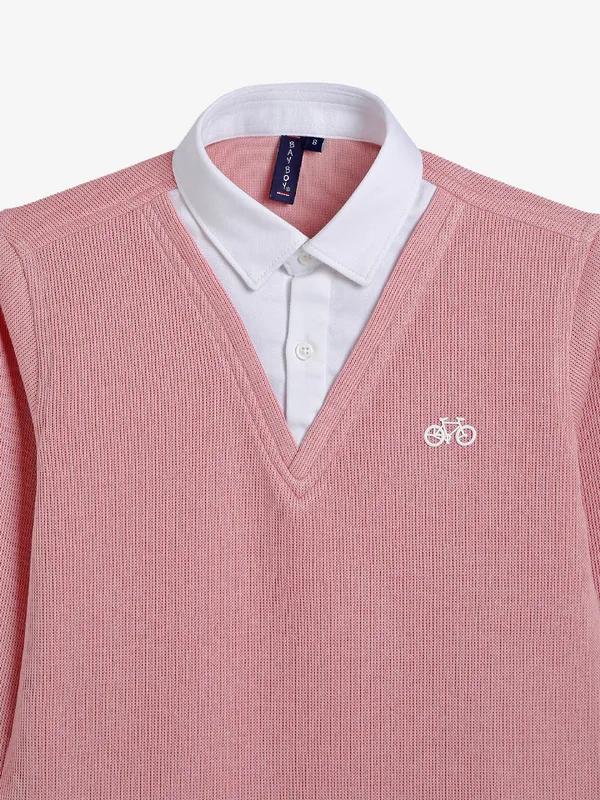 BAY BOY cotton pink shirt