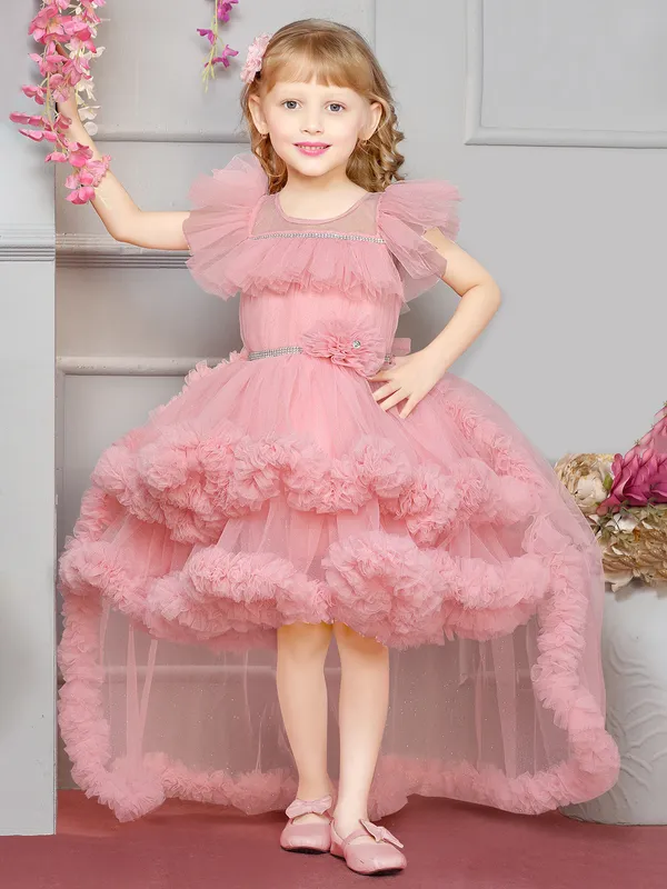Beautiful baby pink net frock