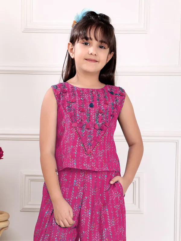 Beautiful dark pink cotton co-ord set