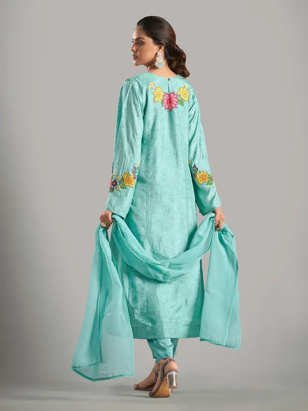 Beautiful mint green salwar suit