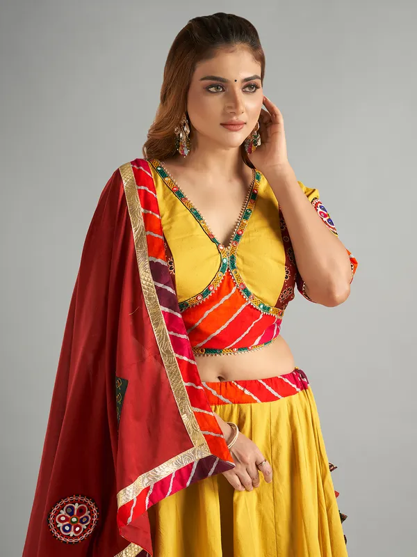 Beautiful musterd yellow chaniya choli