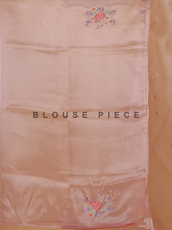 Beautiful onion pink organza saree
