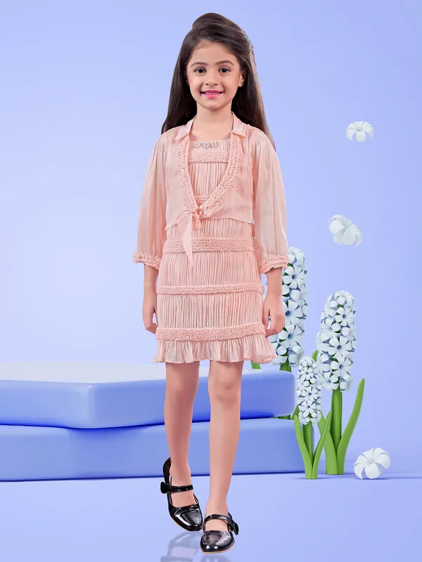 Beautiful peach lycra frock