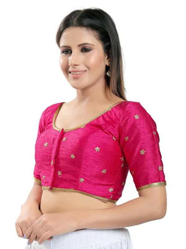 Beautiful pink hue silk blouse
