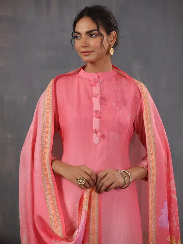 Beautiful pink kurti set in georgette