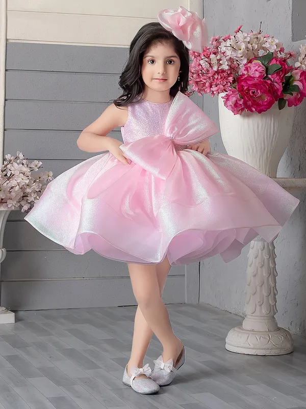 Beautiful pink organza frock