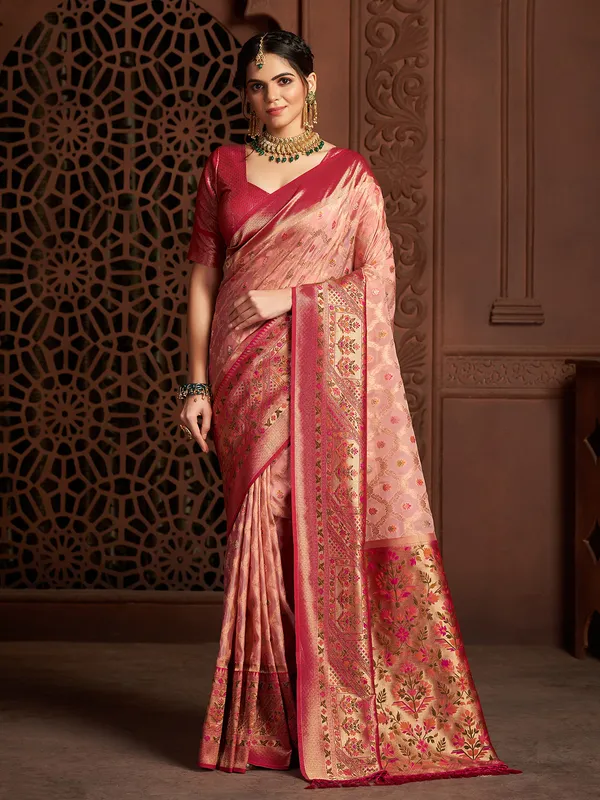 Beautiful pink saree