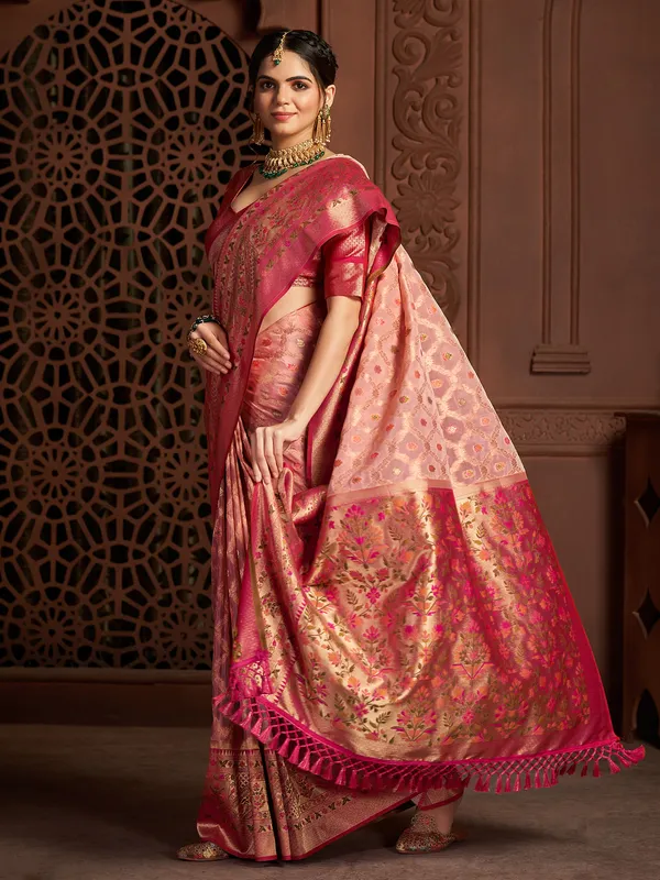 Beautiful pink saree