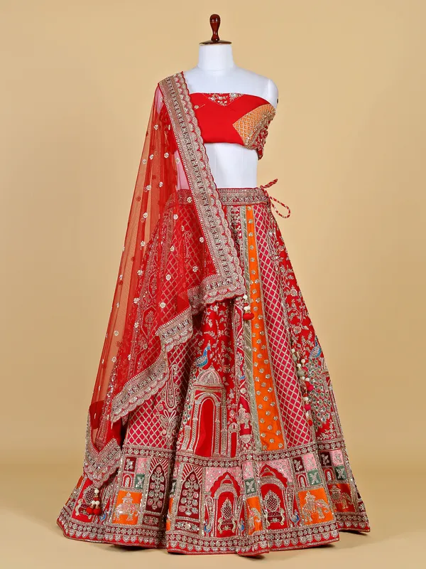 Beautiful red bridal lehenga choli