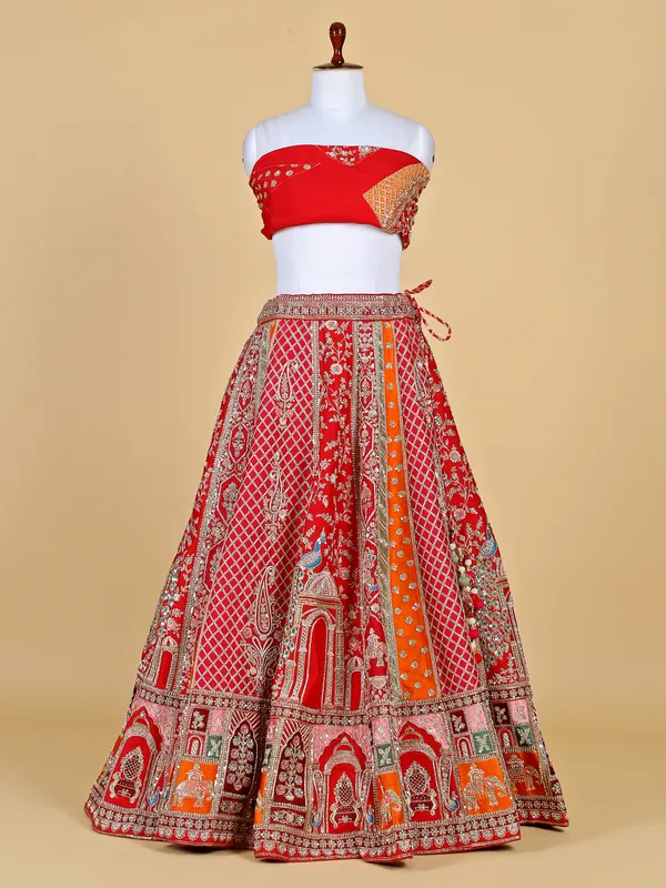 Beautiful red bridal lehenga choli