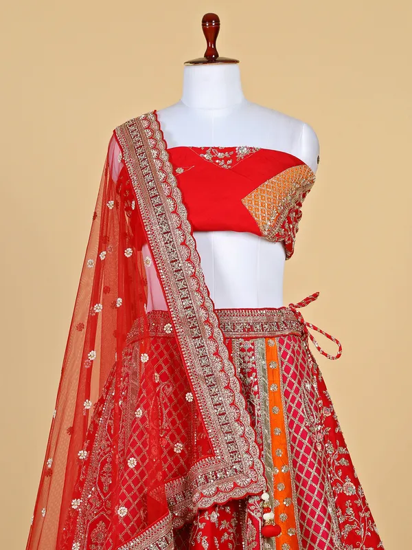 Beautiful red bridal lehenga choli