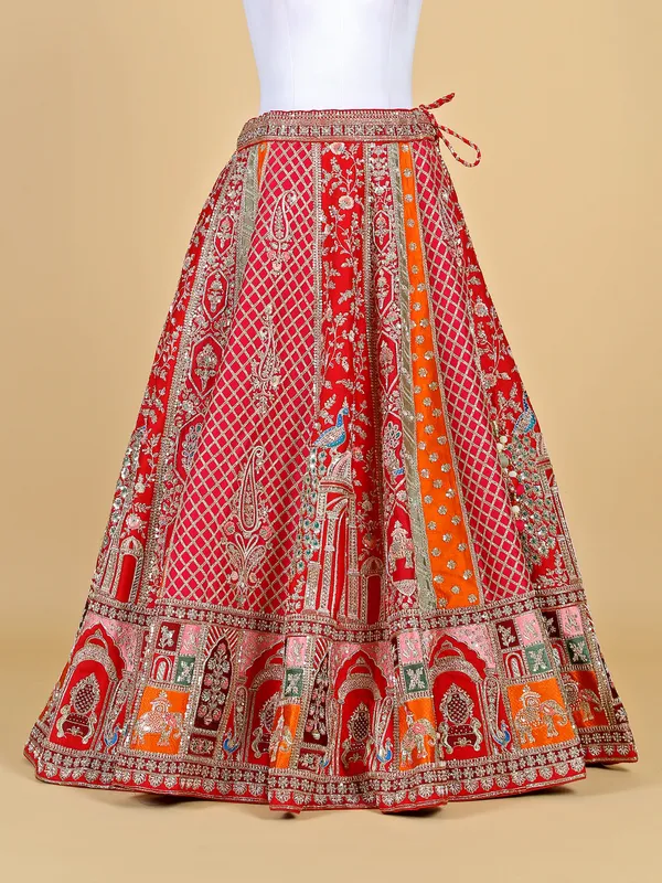 Beautiful red bridal lehenga choli
