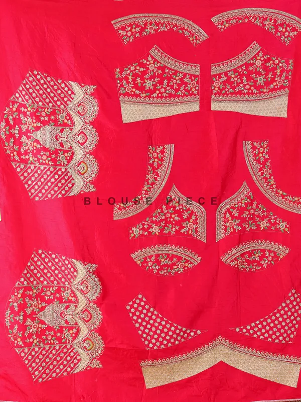 Beautiful red raw silk lehenga choli
