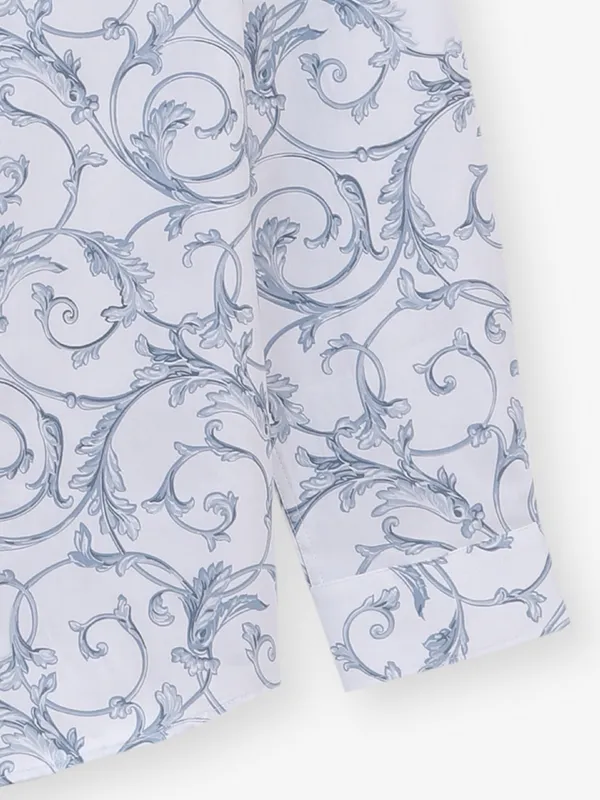 ALLEN SOLLY beautiful sky blue printed shirt for men