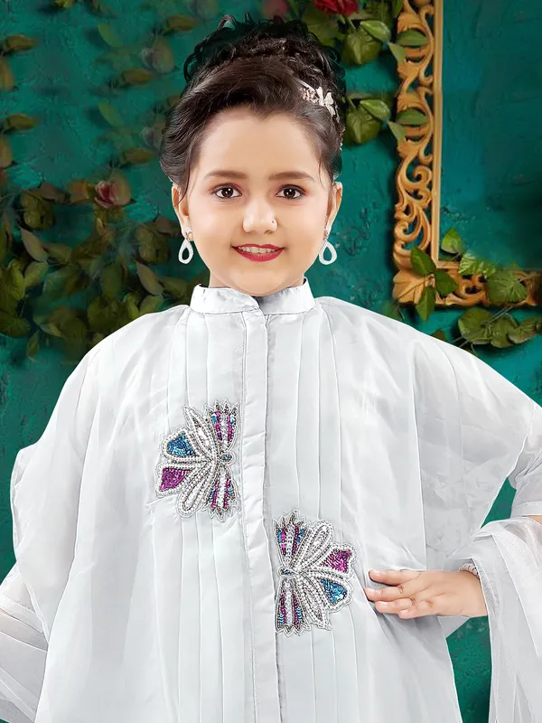 Beautiful white georgette salwar suit