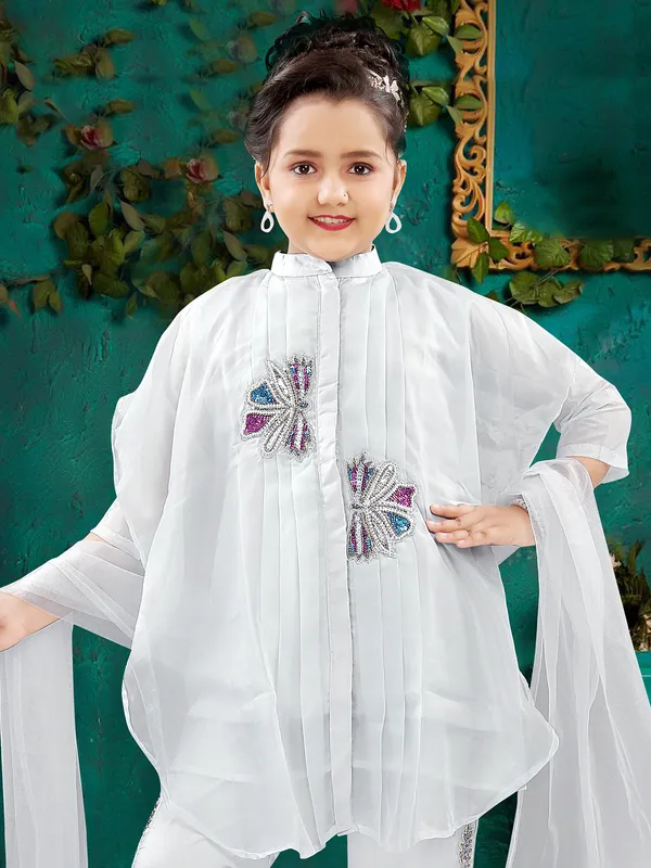 Beautiful white georgette salwar suit