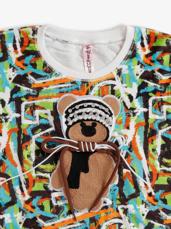 Bee&Honey cotton green sweatshirt
