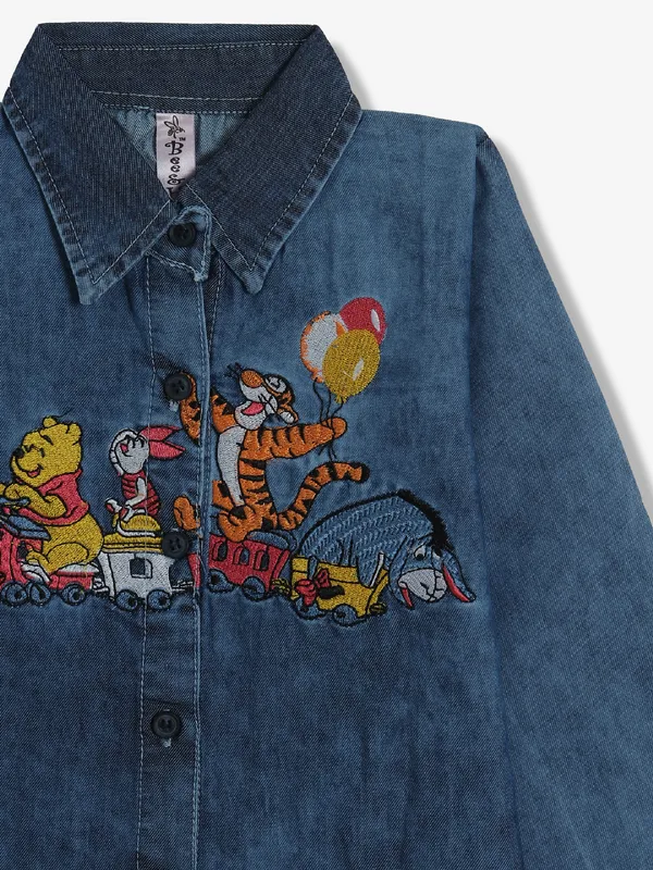 BEE & HONEY blue denim shirt