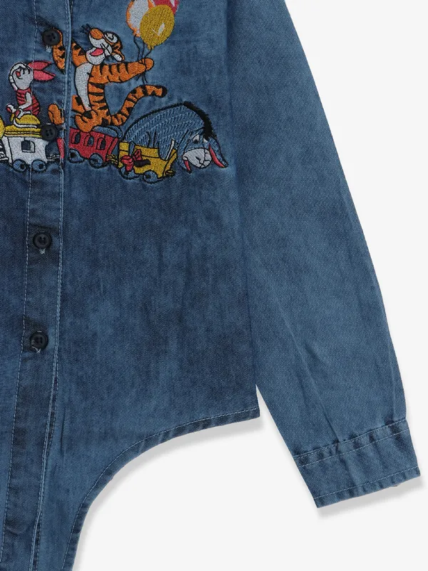 BEE & HONEY blue denim shirt