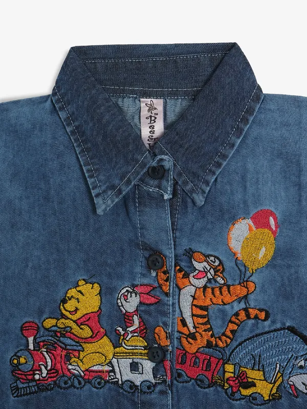 BEE & HONEY blue denim shirt