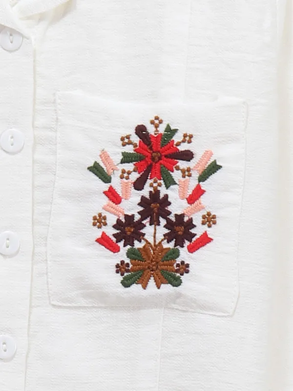 BEE & HONEY cream cotton shirt
