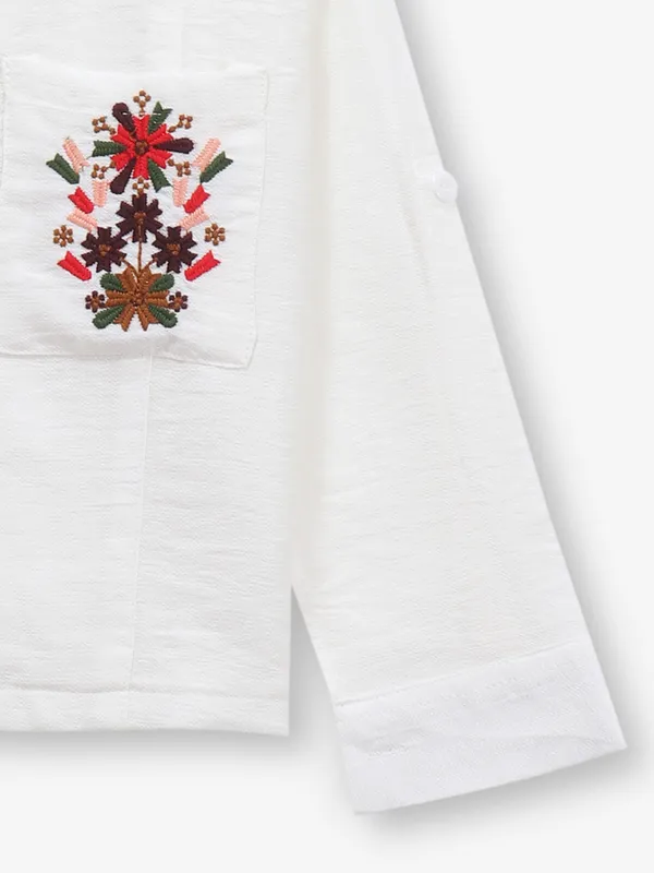 BEE & HONEY cream cotton shirt