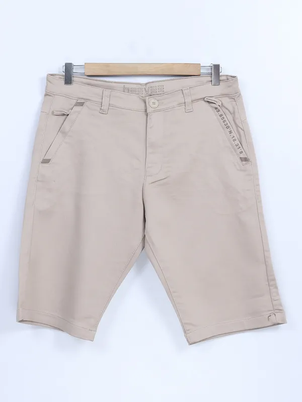 Beevee beige cotton shorts