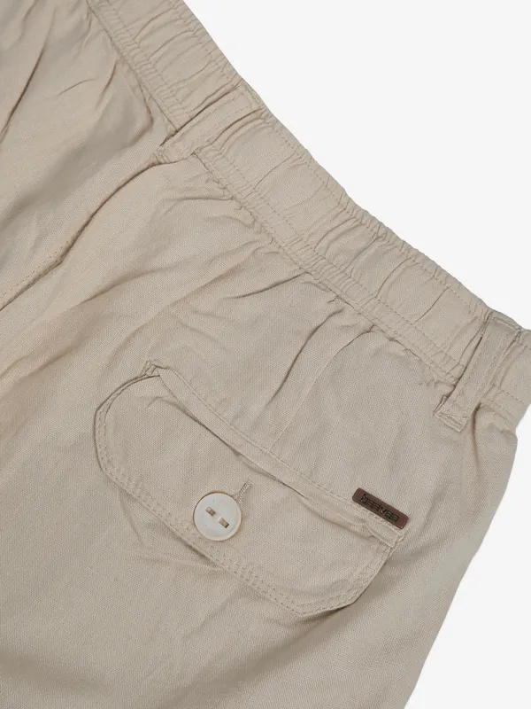 Beevee beige solid shorts