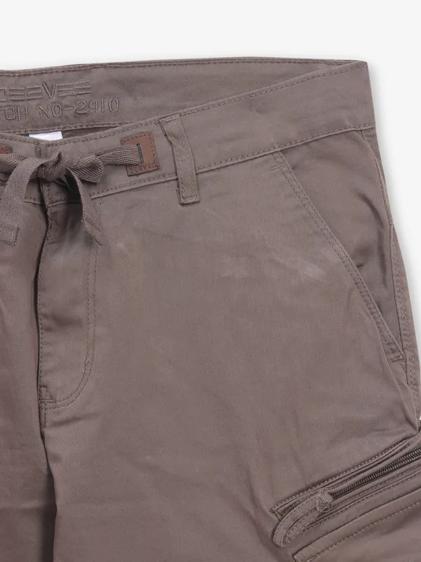 BEEVEE brown solid cargo jeans