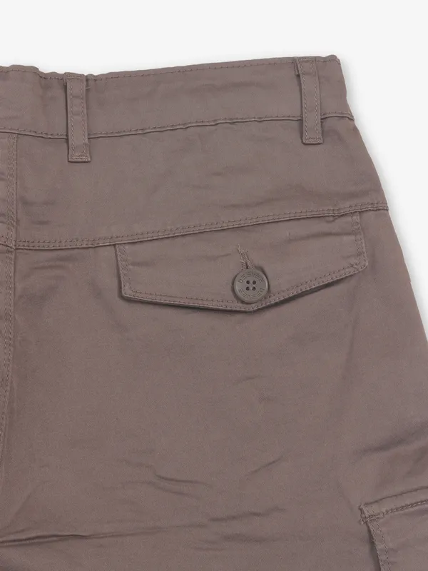 BEEVEE brown solid cargo jeans