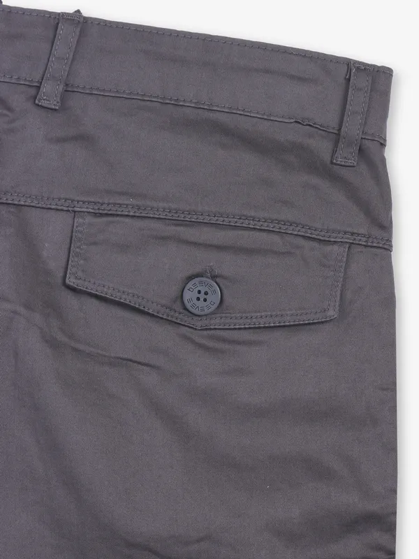 BEEVEE grey solid cotton track pant