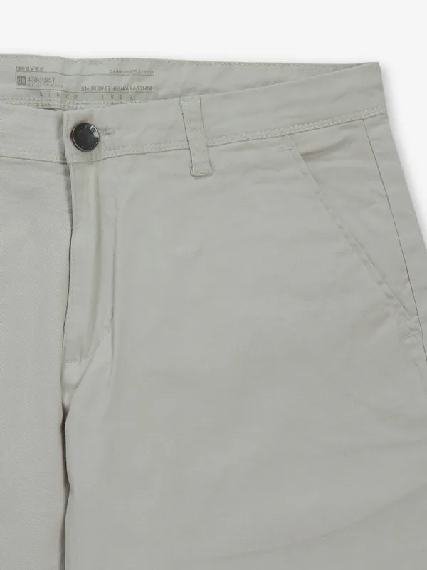 BEEVEE light grey cotton solid shorts