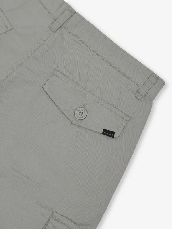 BEEVEE light grey solid cotton shorts