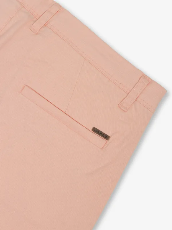 BEEVEE light pink cotton solid shorts for men