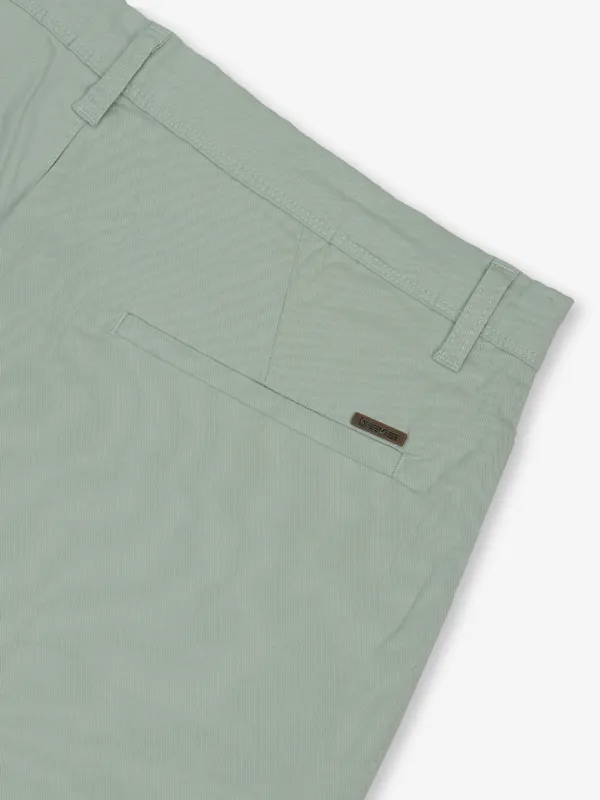 BEEVEE mint green cotton solid shorts