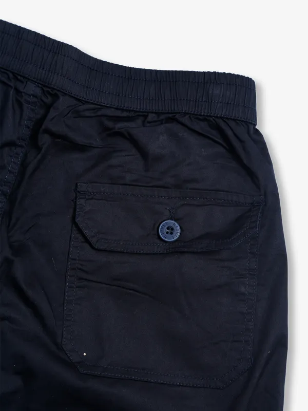 Beevee navy cotton plain track pant