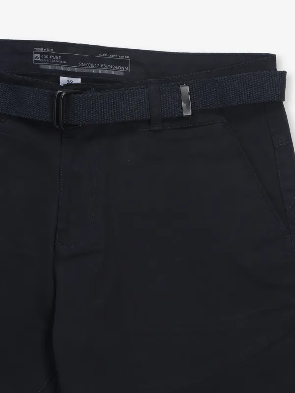 BEEVEE navy cotton solid shorts