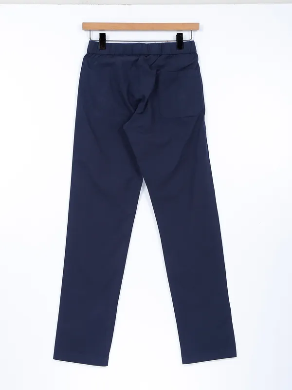 Beevee navy cotton track pant for men