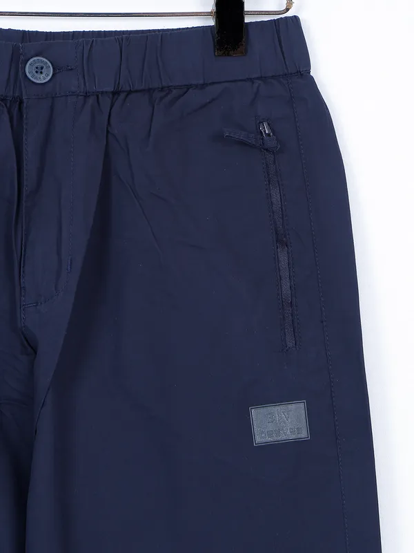 Beevee navy cotton track pant for men