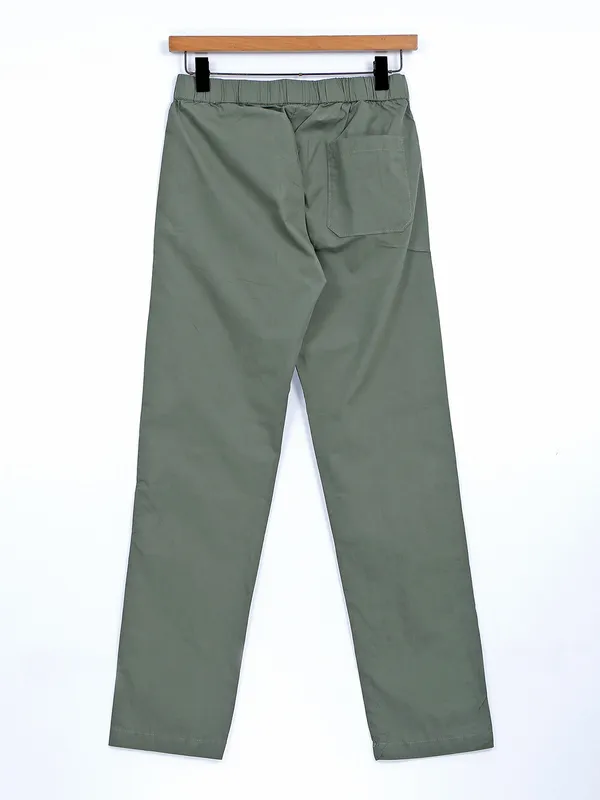 Beevee sage green cotton track pant