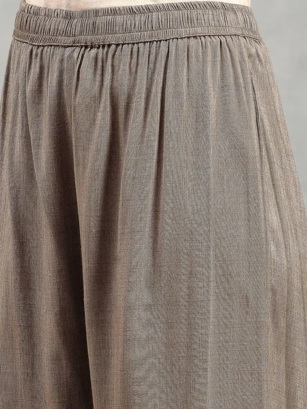 Beige casual wear kurti set with print