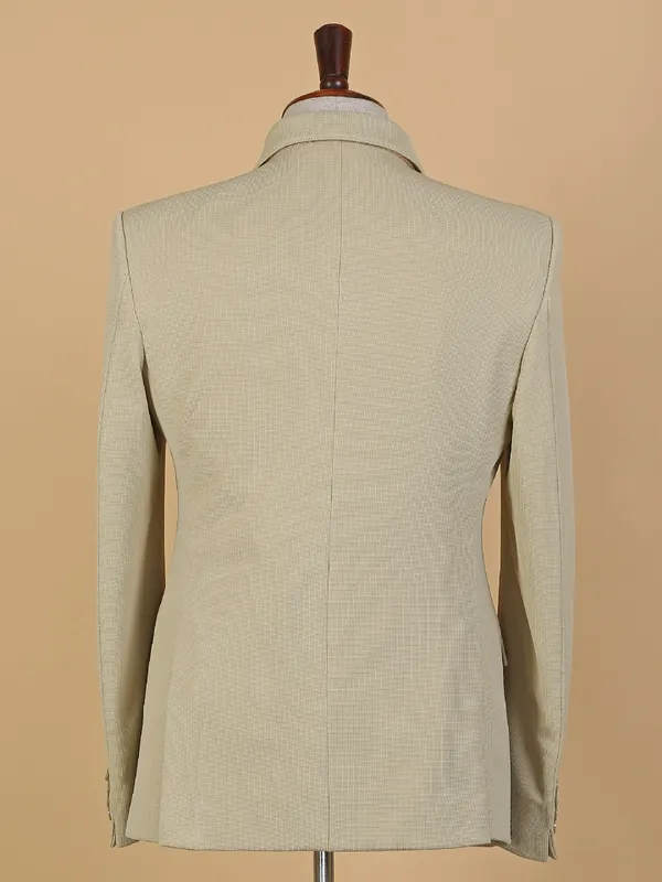Beige terry rayon textured blazer